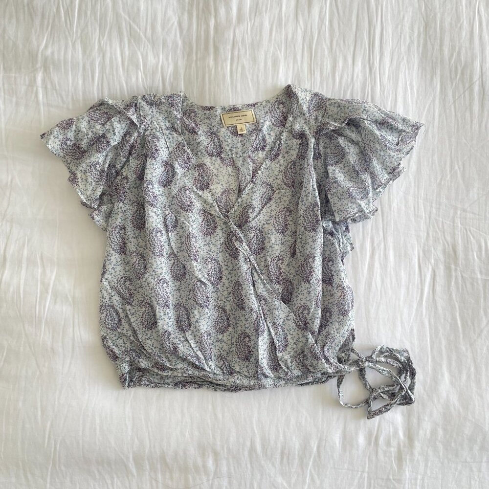 MOULINETTE SOEURS vêtements Cotton/Silk Parisian Blouse (sz 2)